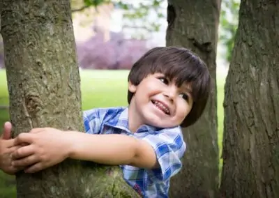 Book de fotos a un niño en el parque de los patos