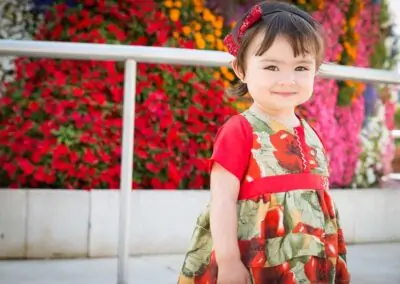 Book de fotos a una niña en el parque