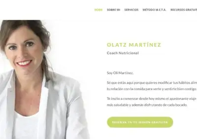 Página web para Coach Nutricional