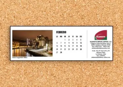 Calendarios de mesa en Bilbao