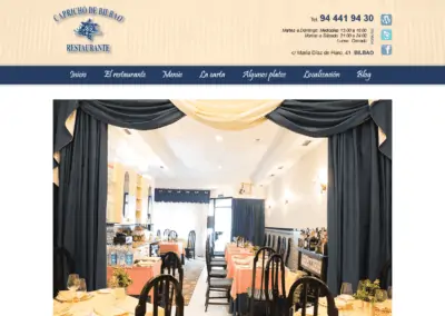 Diseño web para restaurante