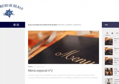 Blog para restaurante