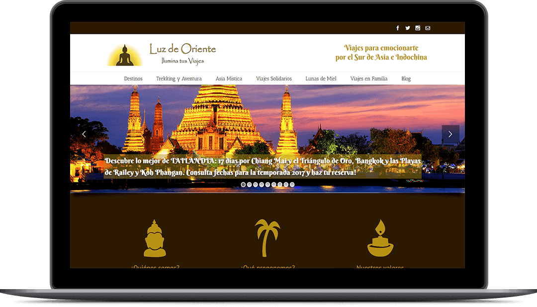 Diseño web para agencia de viajes