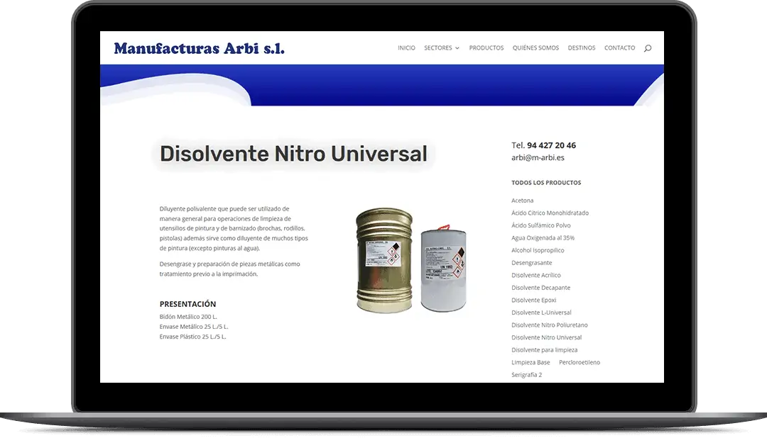 Diseño web para empresa