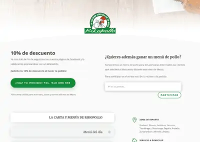 Diseño de página web de aterrizaje