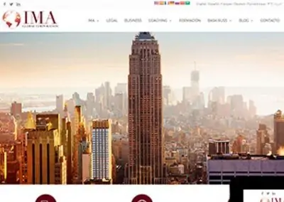 Página web para asesoría internacional
