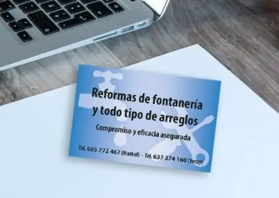 Tarjetas de visita para fontaneros