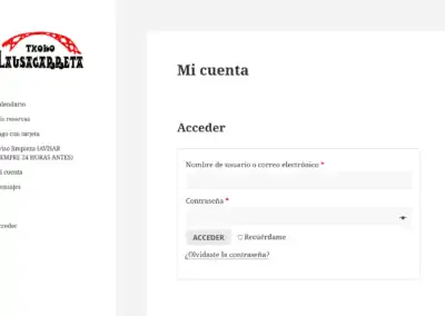 Web privada para txoko