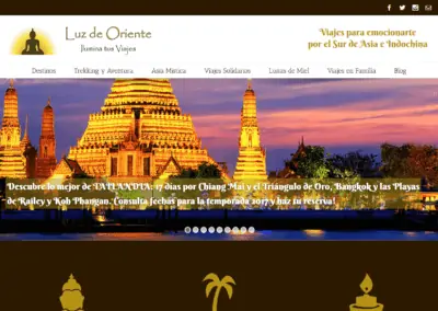 Diseño web para agencia de viajes